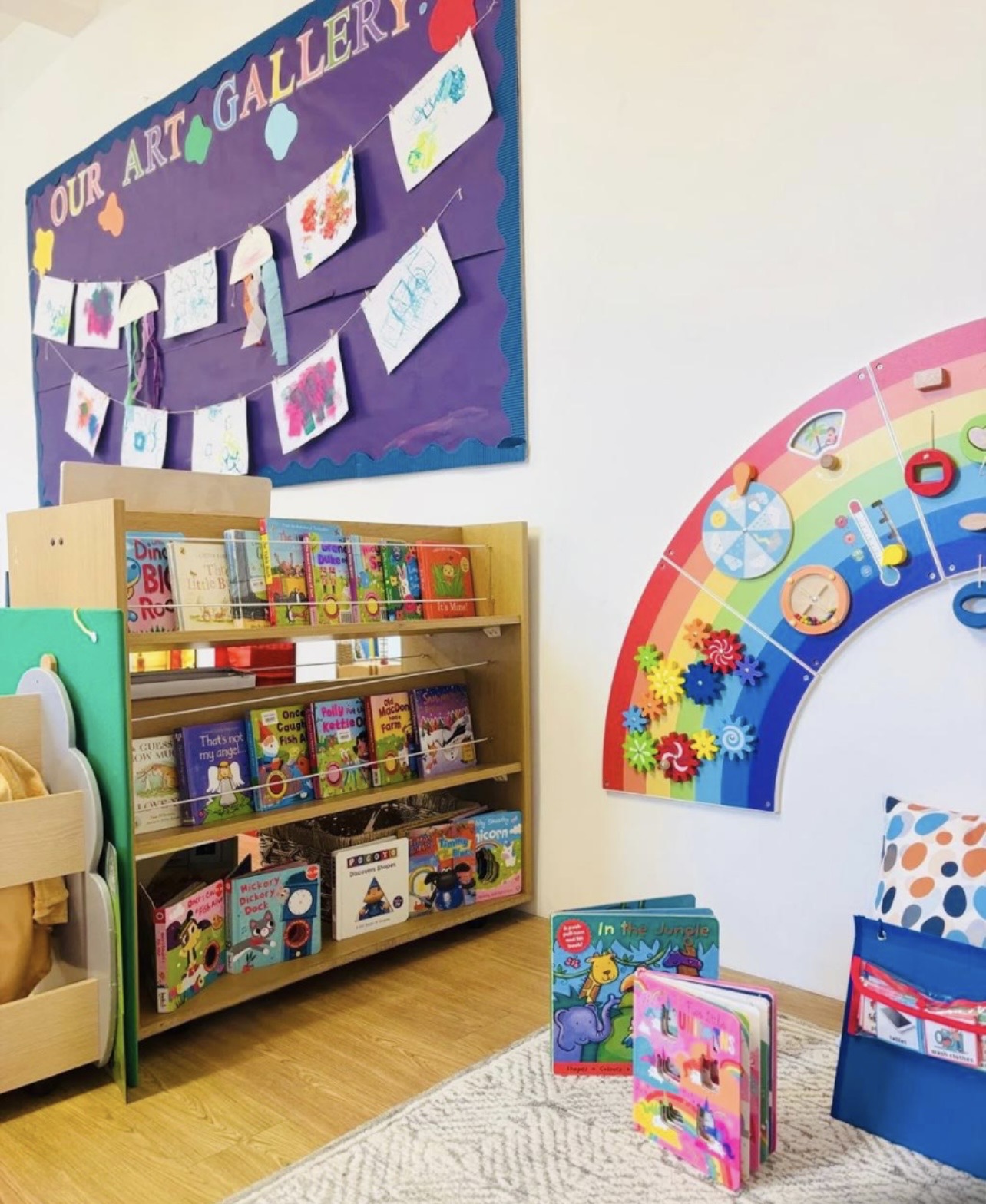Uplands reading corner with art gallery